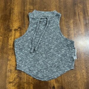 Gymshark Charcoal Knit Crop Tank Top